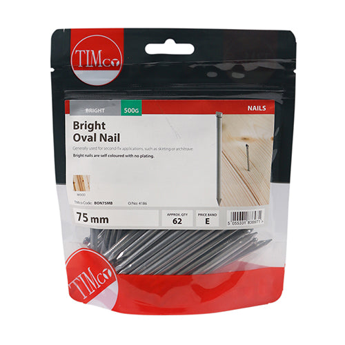 TIMCO Oval Nails Bright - 75mm - Image