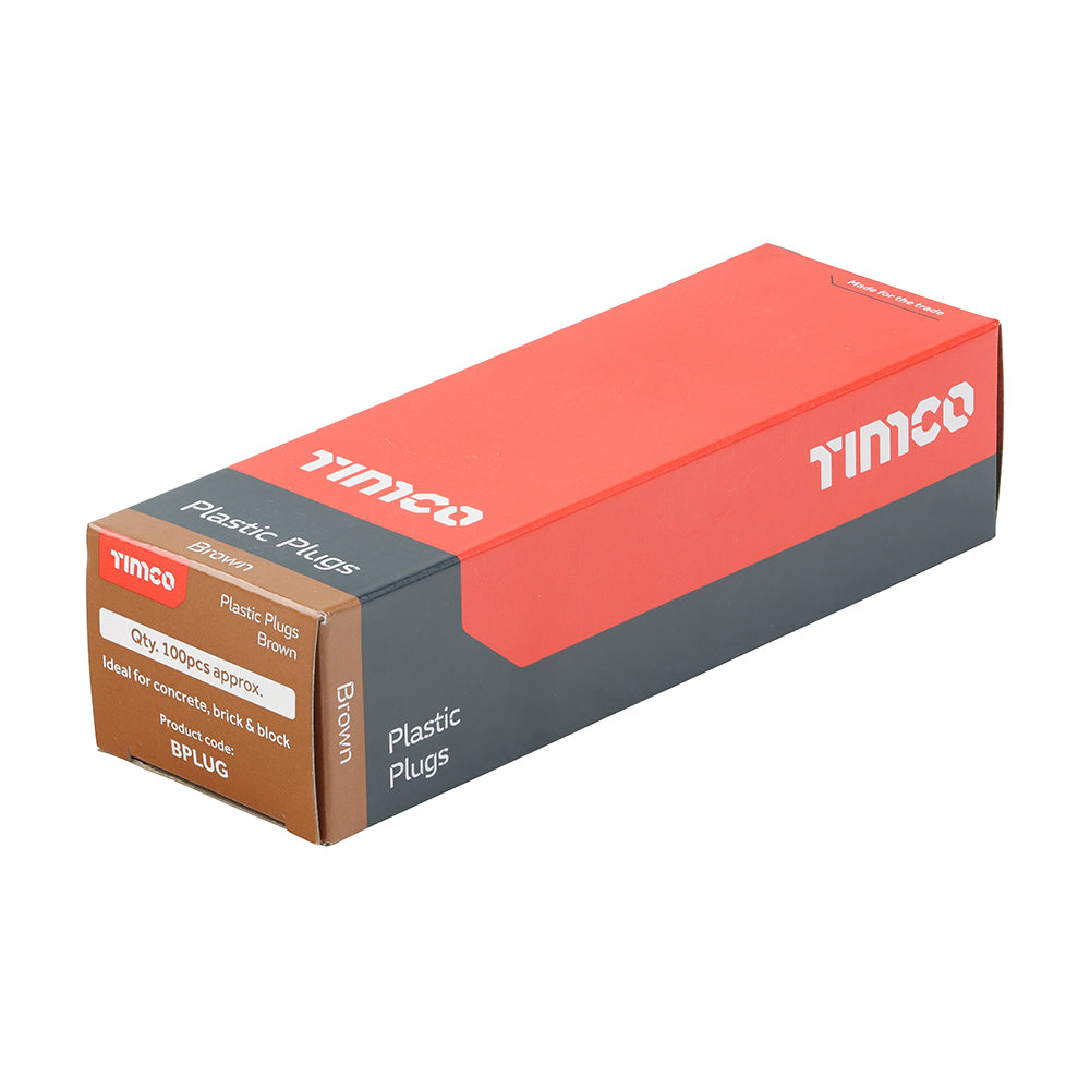 TIMCO Brown Plastic Plugs - 36mm - Image