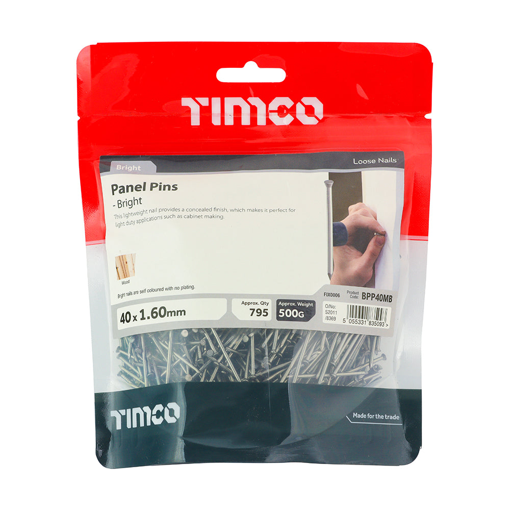 TIMCO Panel Pins Bright - 40 x 1.60 - Image