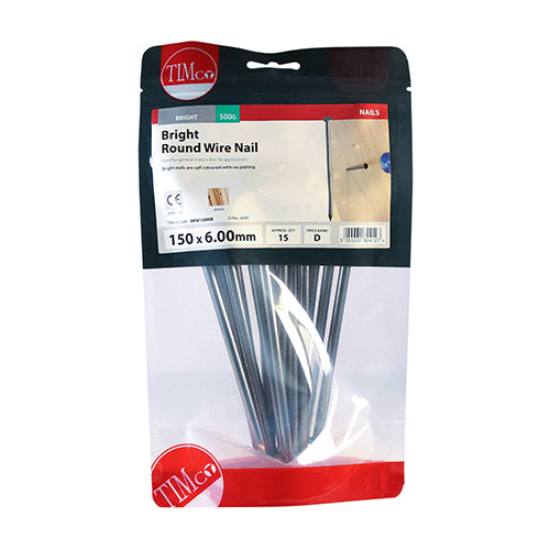 TIMCO Round Wire Nails Bright - 150 x 6.00 - Image