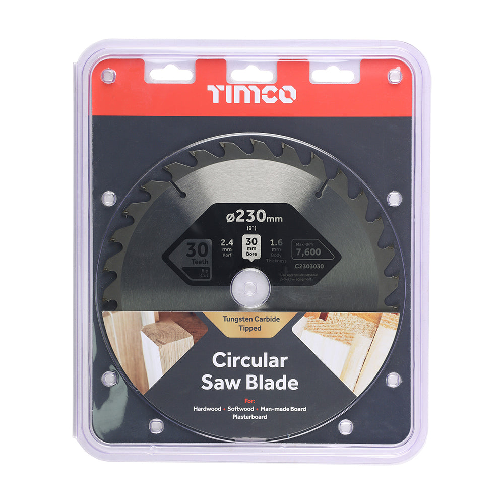 TIMCO Circular Saw Blade General Purpose Coarse/Medium - 230 x 30 x 30T - Image