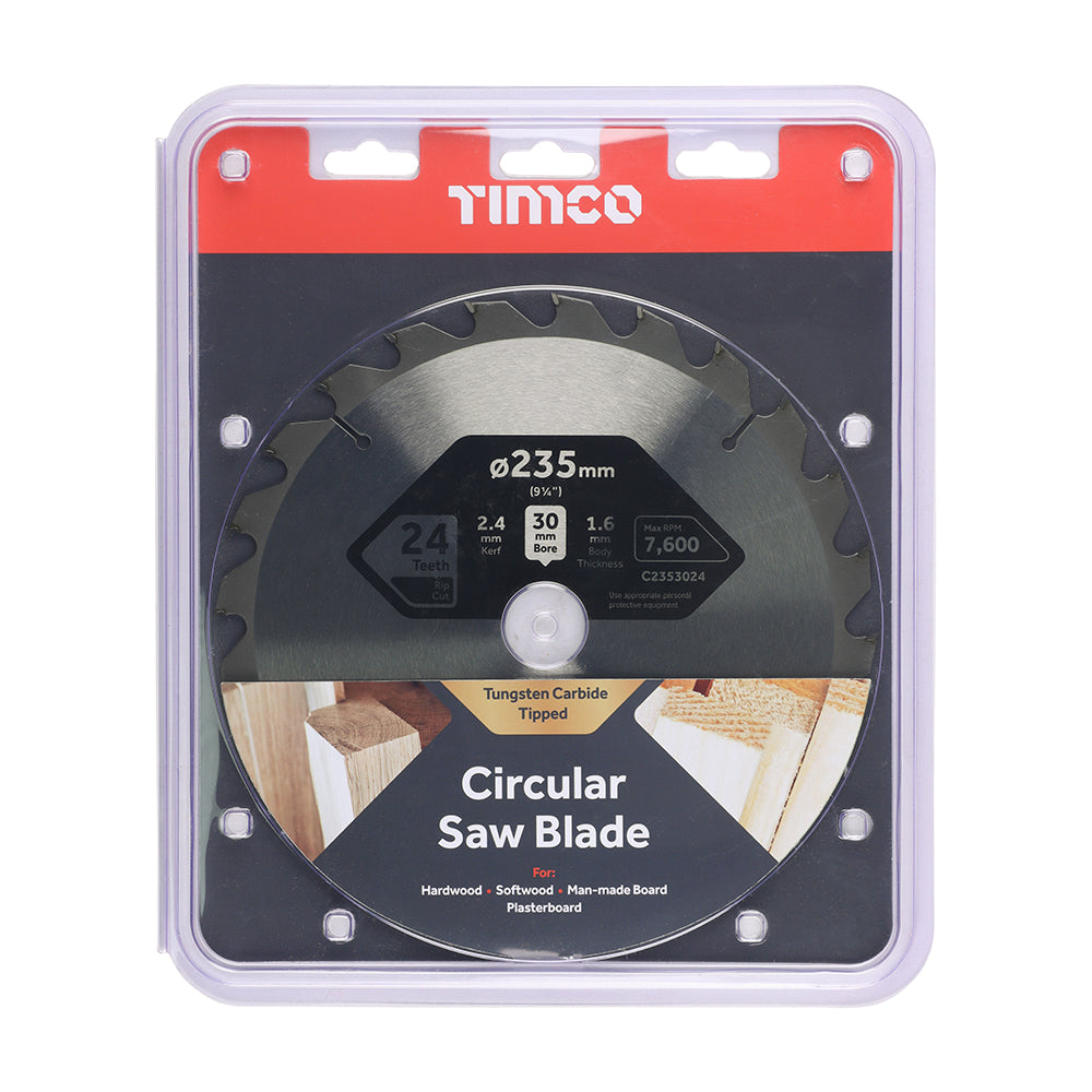 TIMCO Circular Saw Blade General Purpose Coarse/Medium - 235 x 30 x 24T - Image
