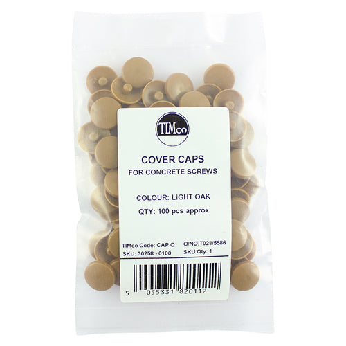TIMCO Concrete Screw Cover Caps Light Oak - LIGHT OAK - Image