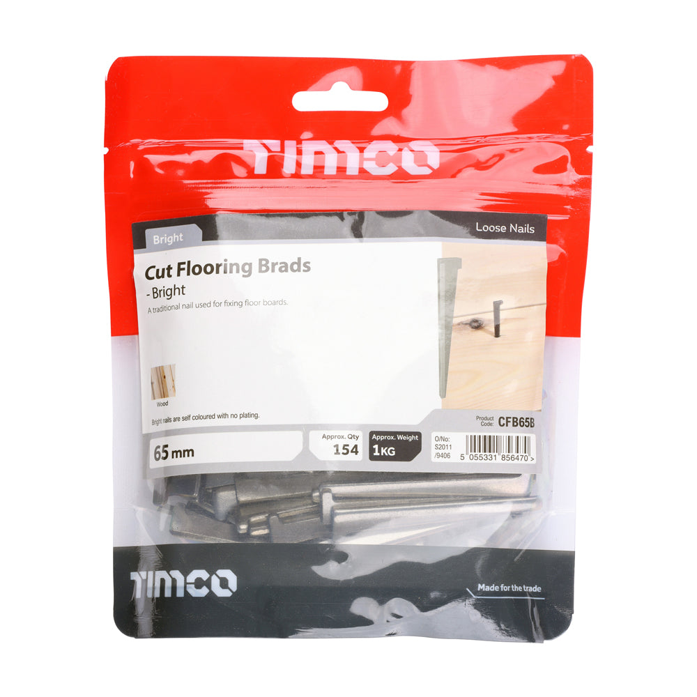 TIMCO Cut Flooring Brads Bright - 65mm - Image