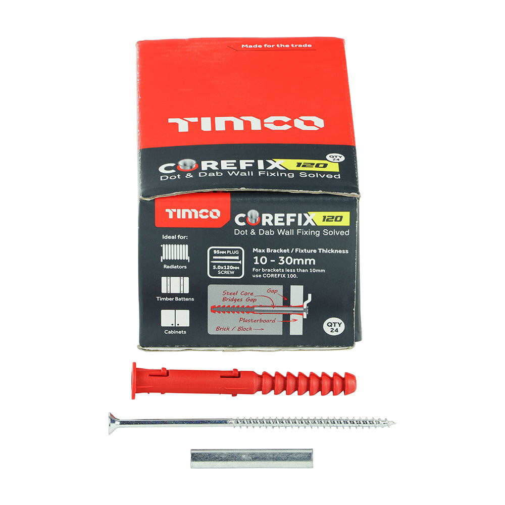 TIMCO Corefix 120 Dot & Dab Wall Fixing - 5.0 x 120 - Image