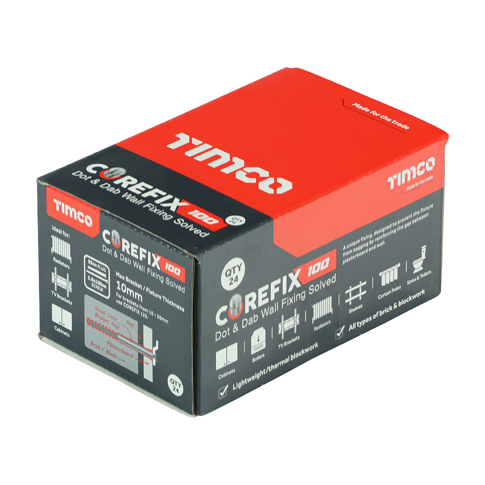 TIMCO Corefix 100 Dot & Dab Wall Fixing - 5.0 x 100 - Image