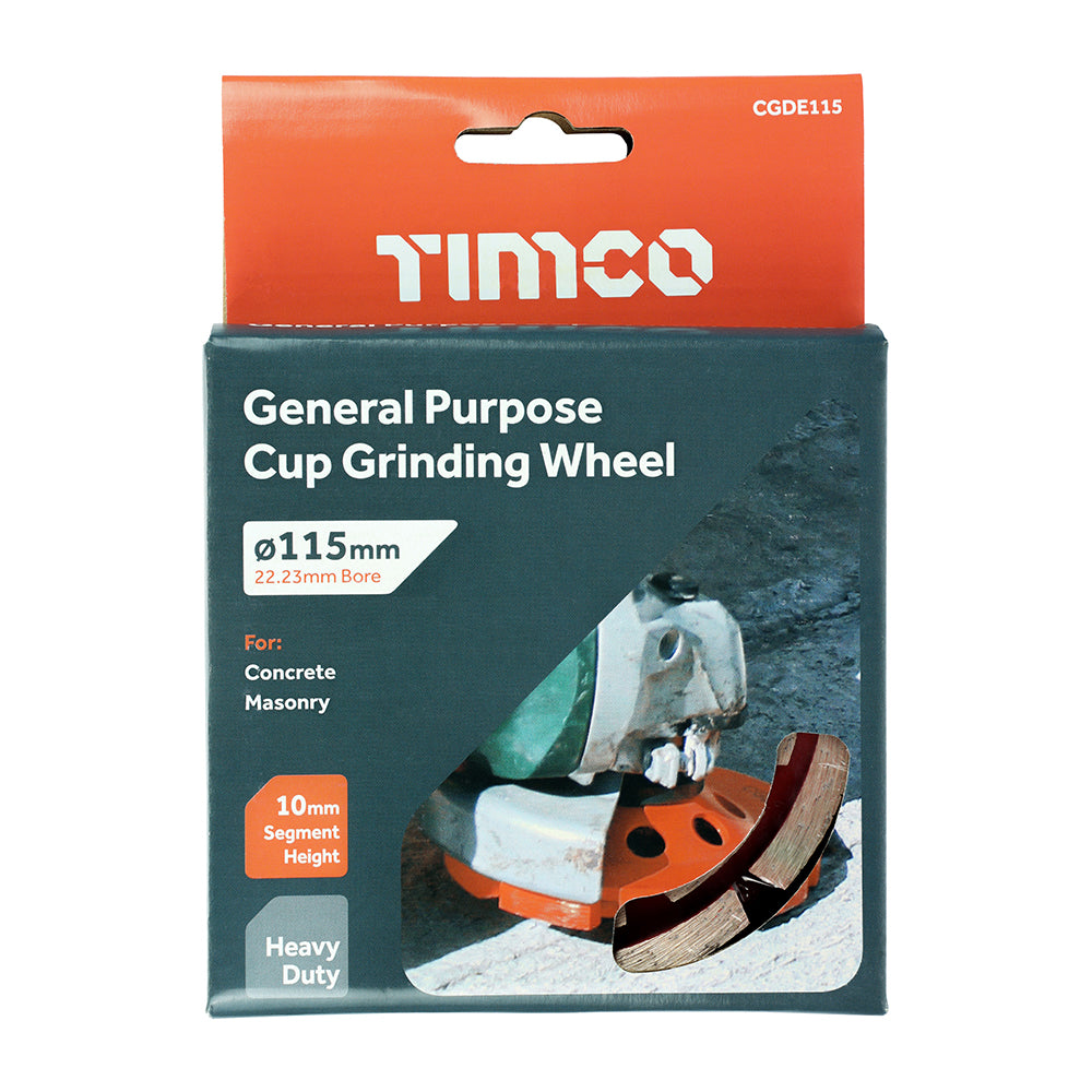 TIMCO General Purpose Cup Grinding Wheel - 115 x 22.2 - Image