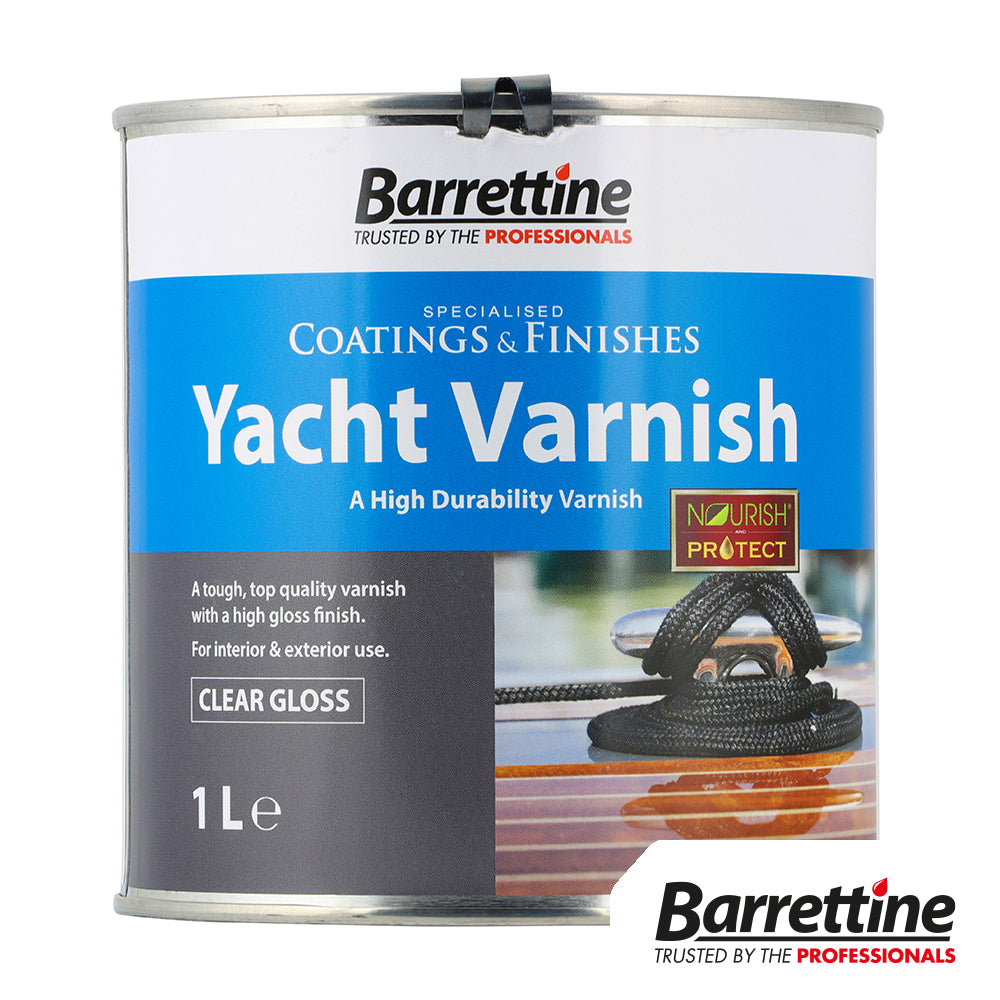 Barrettine Nourish & Protect Yacht Varnish Clear Gloss 1L - Image