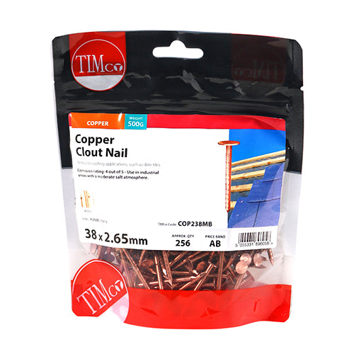 TIMCO Clout Nails Copper - 38 x 2.65 - Image
