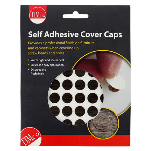 TIMCO Self-Adhesive Screw Cover Caps African Hardwood - 13mm - Image