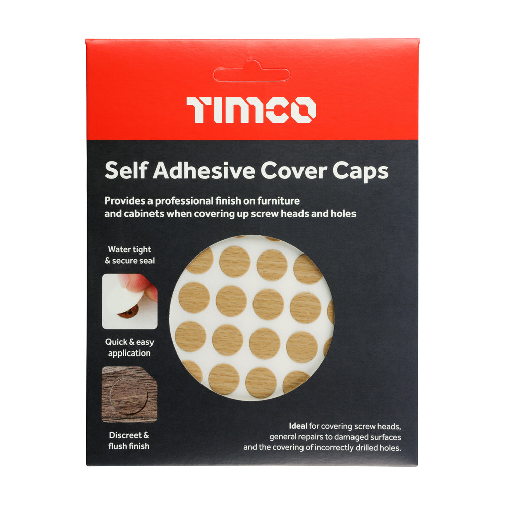 TIMCO Self-Adhesive Screw Cover Caps Beech - 13mm - Image