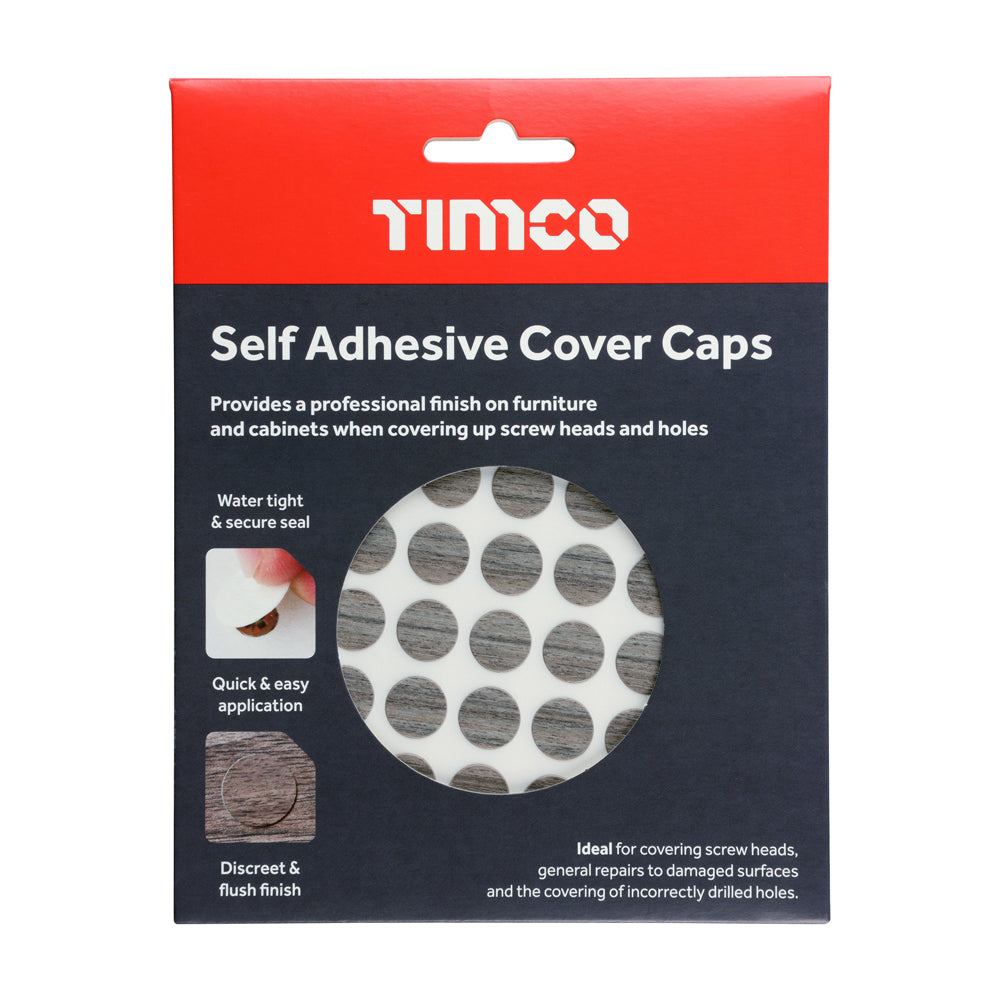 TIMCO Self-Adhesive Screw Cover Caps Driftwood - 13mm - Image