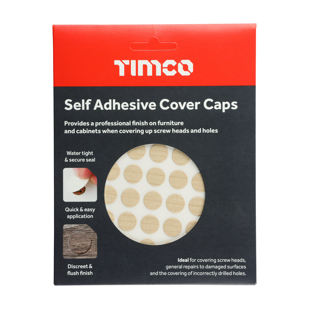 TIMCO Self-Adhesive Screw Cover Caps Maple - 13mm - Image