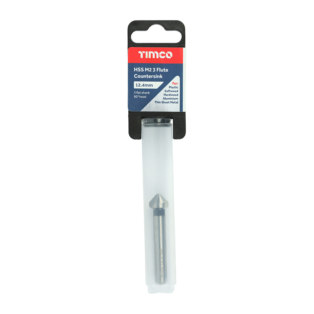 TIMCO 3 Flute Countersink M2 HSS - 12.4mm - Image