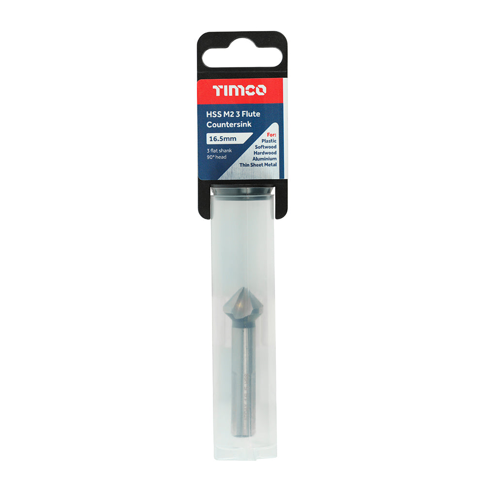 TIMCO 3 Flute Countersink M2 HSS - 16.5mm - Image