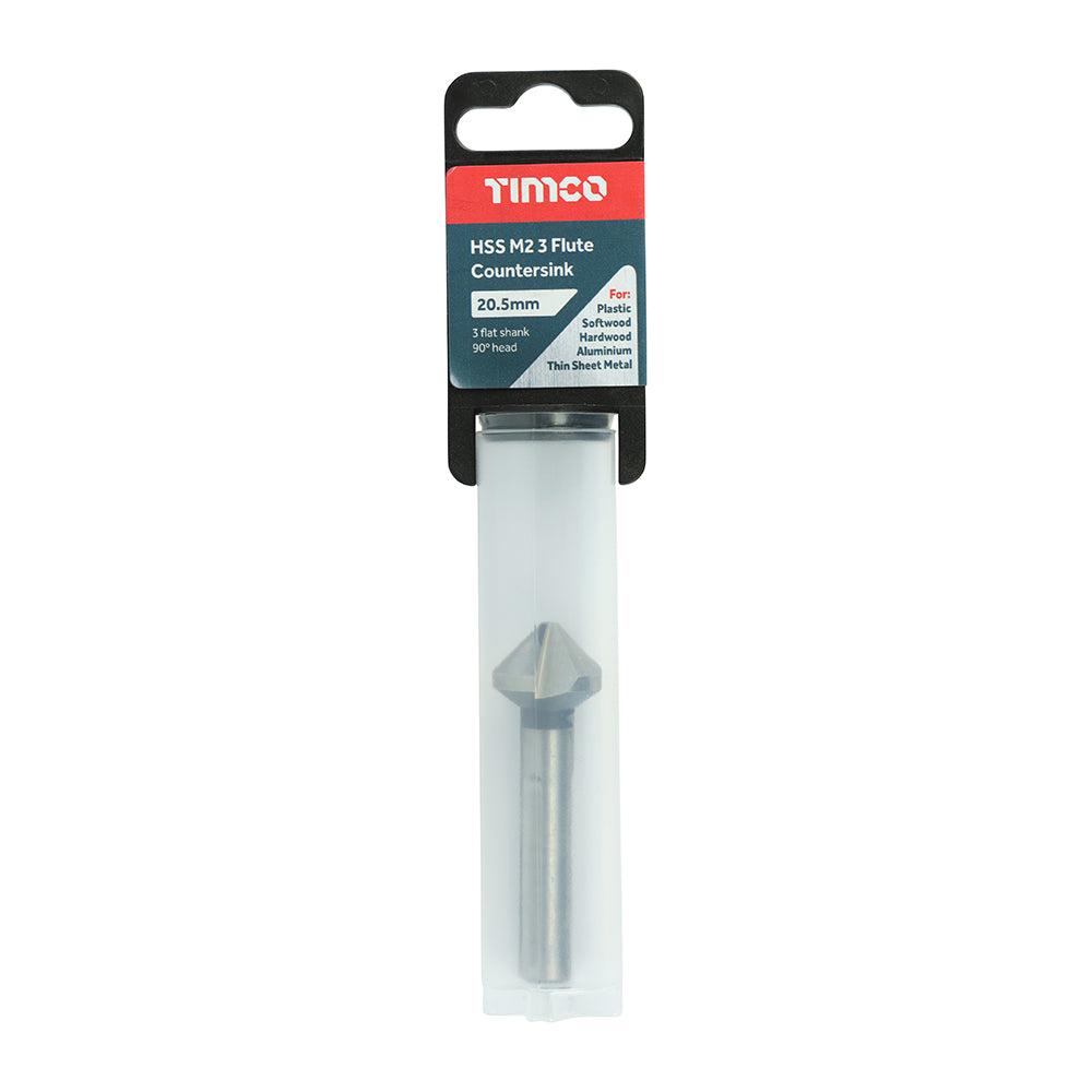 TIMCO 3 Flute Countersink M2 HSS - 20.5mm - Image