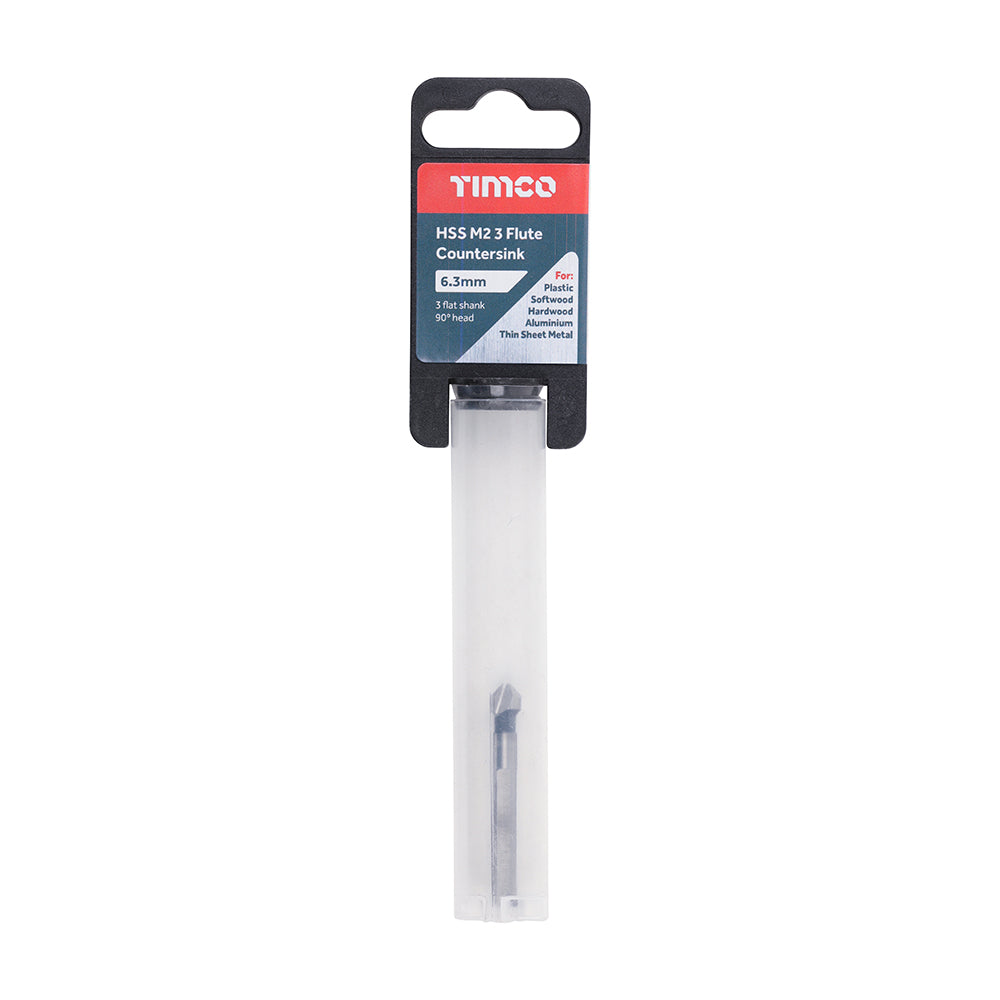 TIMCO 3 Flute Countersink M2 HSS - 6.3mm - Image