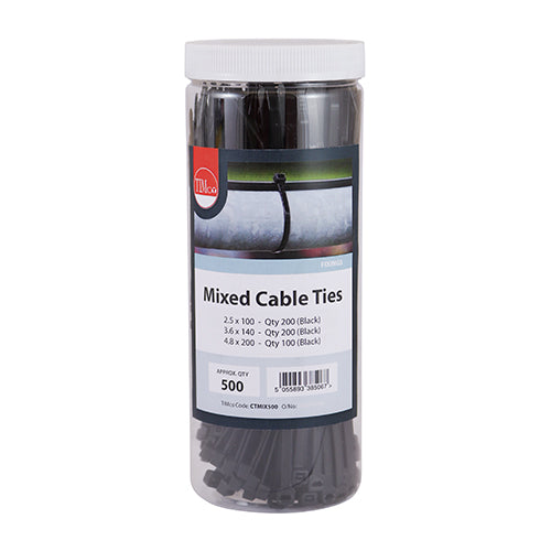TIMCO Cable Ties Mixed Black - Mixed - Image