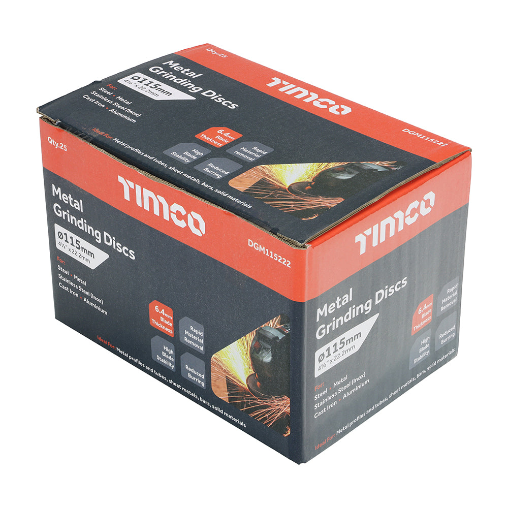 TIMCO B/Abrasive Depressed Metal - 115 x 22.2 x 6.4 - Image