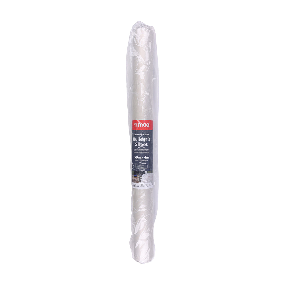 TIMCO General Purpose Builders Plastic Sheets - 50m x 4m - Image