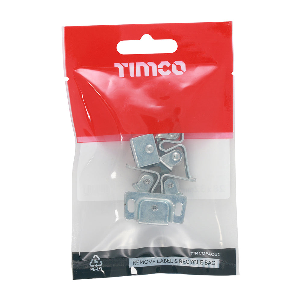 TIMCO Double Roller Catches Zinc - 28 x 32 x 1 - Image