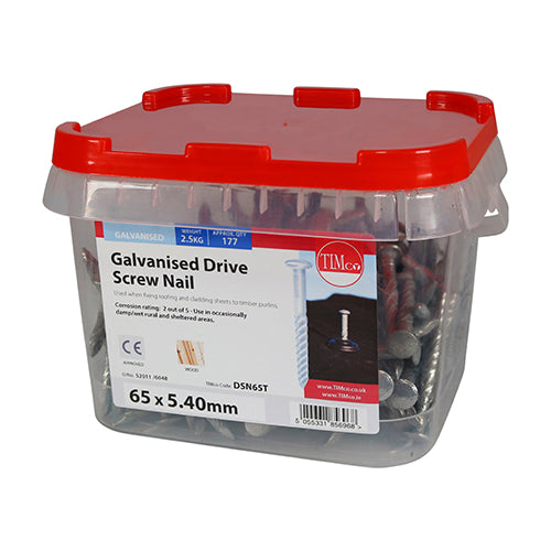 TIMCO Drive Screws Galvanised - 65 x 5.40 - Image