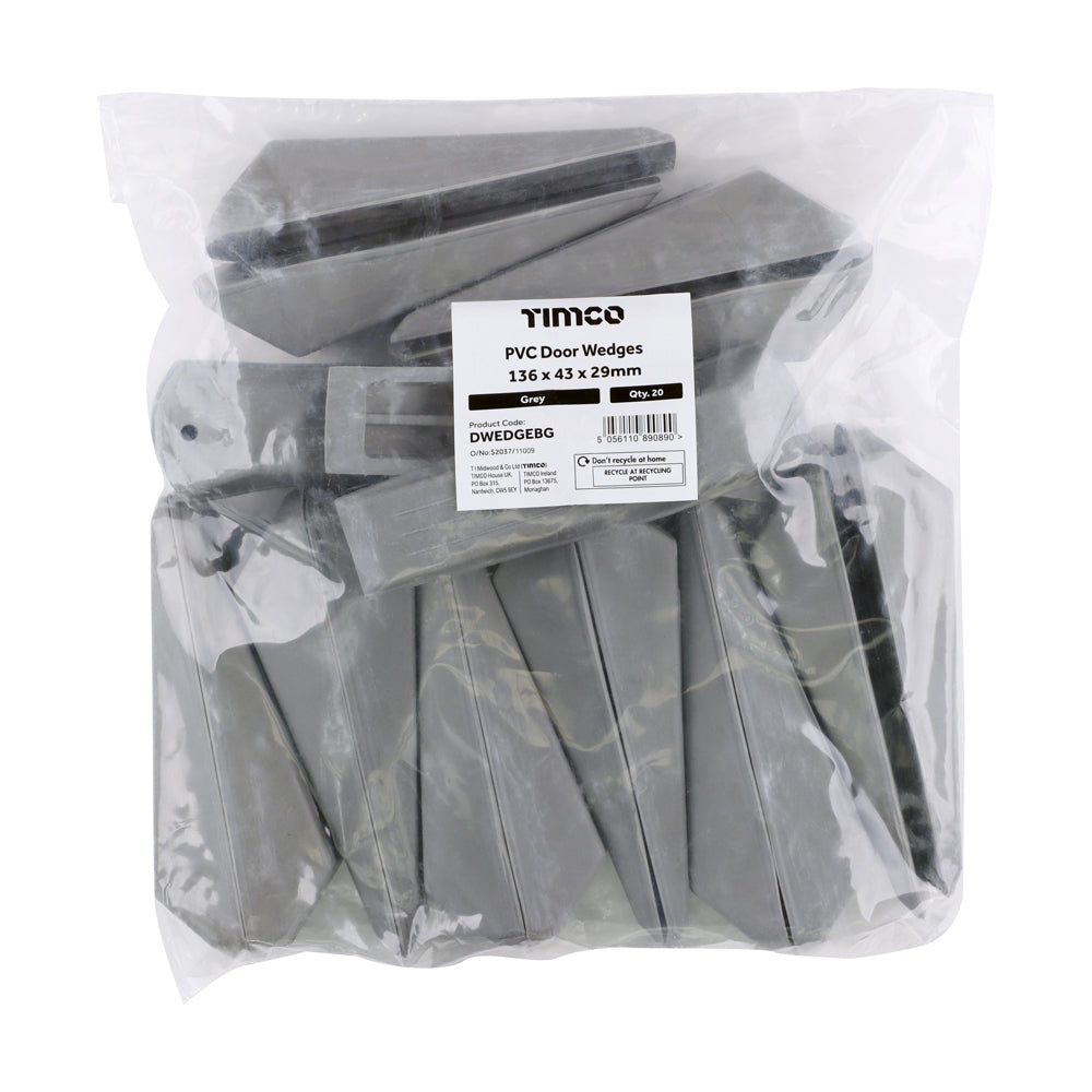 TIMCO PVC Door Wedge - 136 x 43 x 29mm