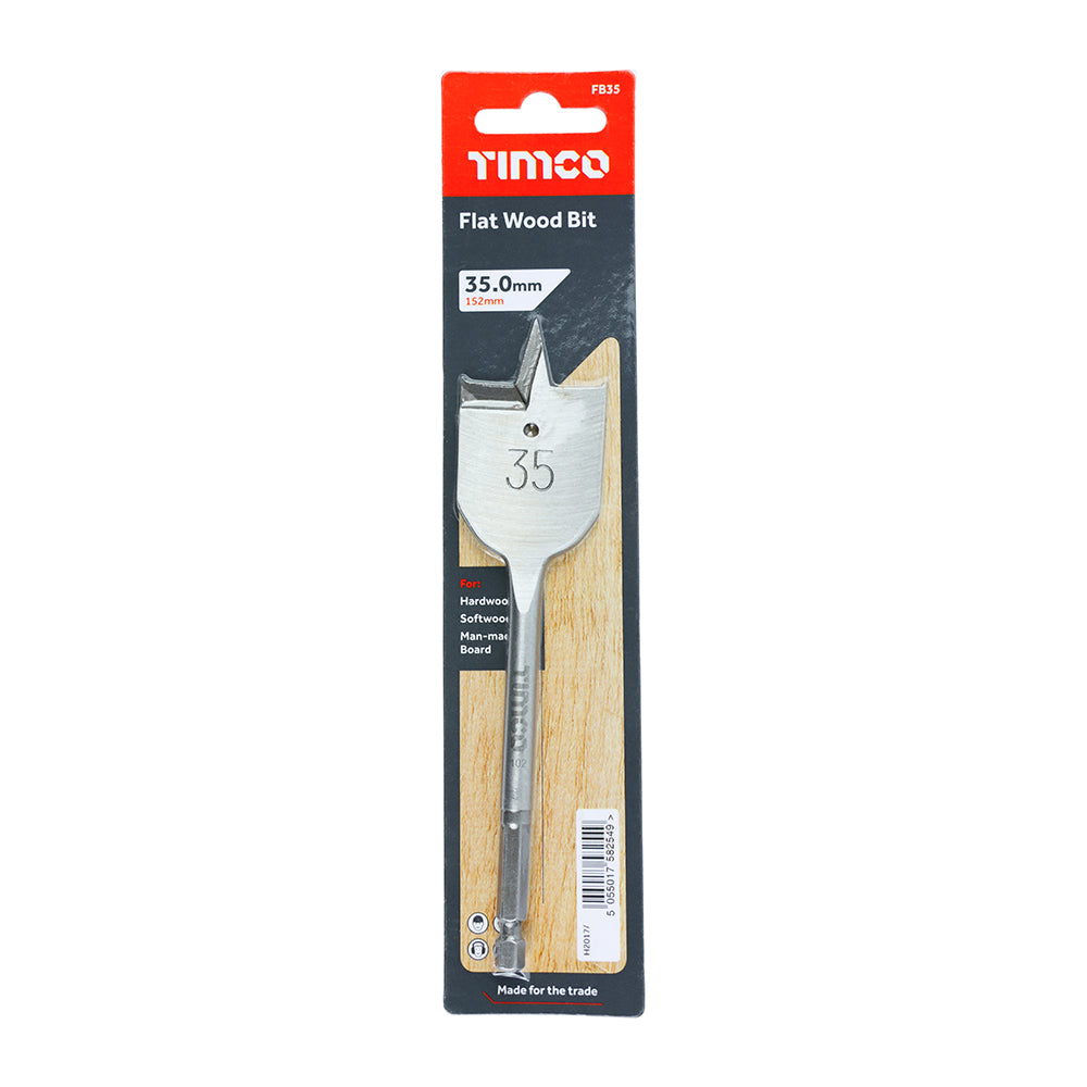 TIMCO Flat Wood Bits - 35.0 x 152 - Image