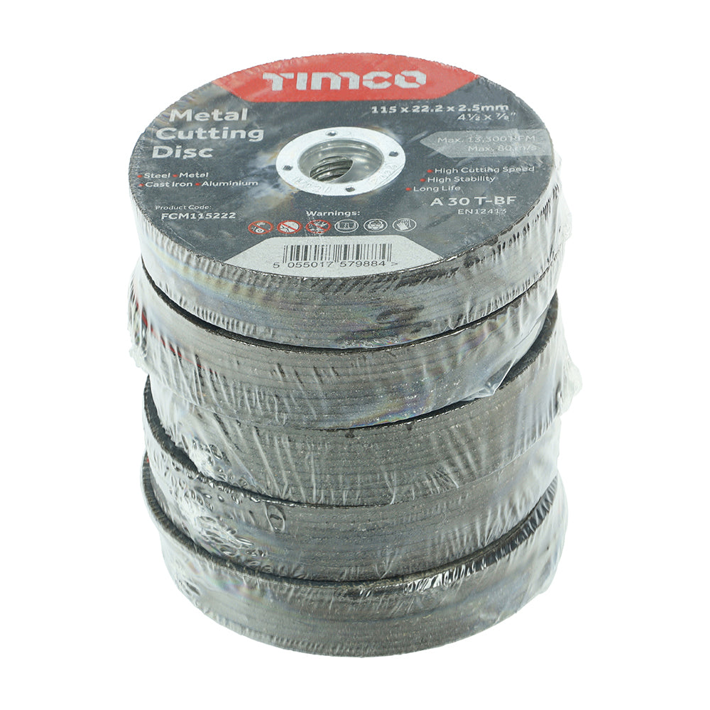 TIMCO B/Abrasive Flat Wheel Metal - 115 x 22.2 x 2.5 - Image