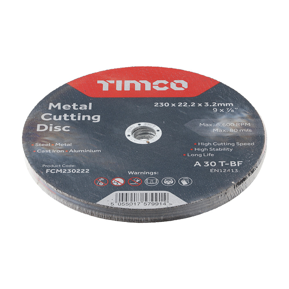 TIMCO B/Abrasive Flat Wheel Metal - 230 x 22.2 x 3.2 - Image