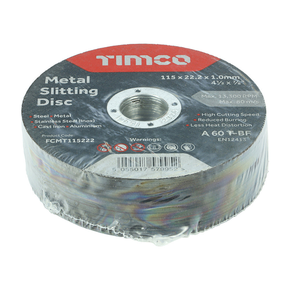 TIMCO B/Abrasive Flat Wheel Inox - 115 x 22.2 x 1.0 - Image