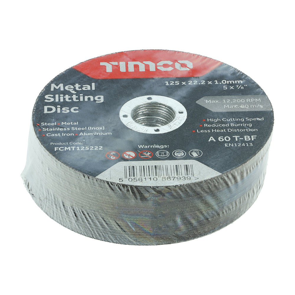TIMCO B/Abrasive Flat Wheel Inox - 125 x 22.2 x 1.0 - Image