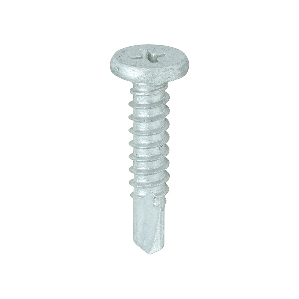 TIMCO Self-Drilling Metal Framing Low Profile Pancake Head Exterior Silver Screws - 5.5 x 26 - Image