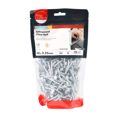 TIMCO Clout Nails Galvanised - 40 x 3.35 - Image
