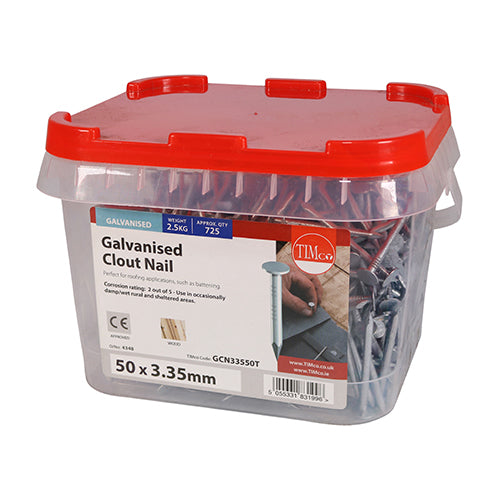 TIMCO Clout Nails Galvanised - 50 x 3.35 - Image