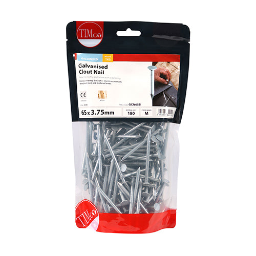 TIMCO Clout Nails Galvanised - 65 x 3.75 - Image