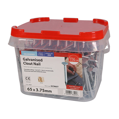 TIMCO Clout Nails Galvanised - 65 x 3.75 - Image