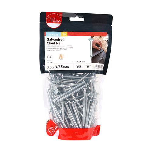 TIMCO Clout Nails Galvanised - 75 x 3.75 - Image