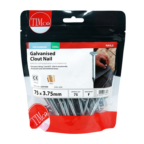 TIMCO Clout Nails Galvanised - 75 x 3.75 - Image