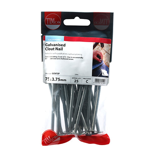 TIMCO Clout Nails Galvanised - 75 x 3.75 - Image