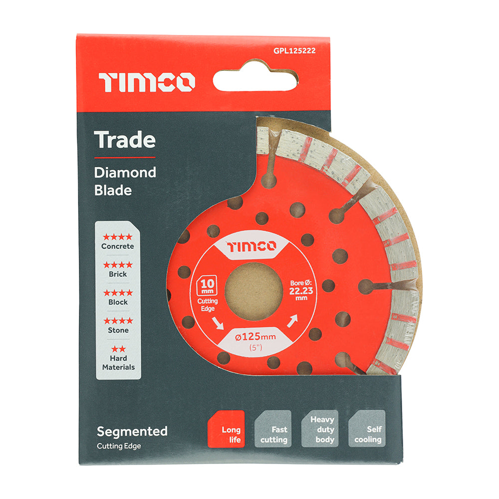 TIMCO Trade Diamond Blade Segmented - 125 x 22.2 - Image