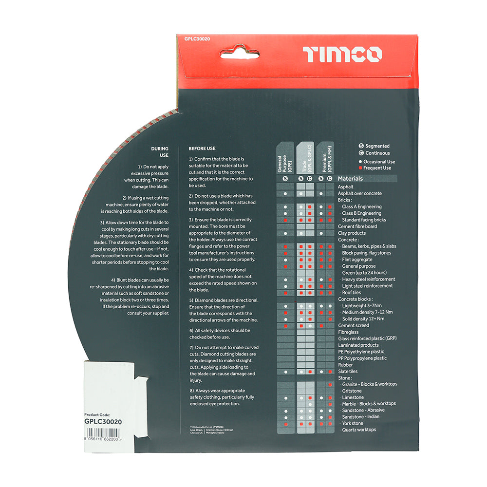 TIMCO Diamond Blade Continuous - 300 x 20 - Image