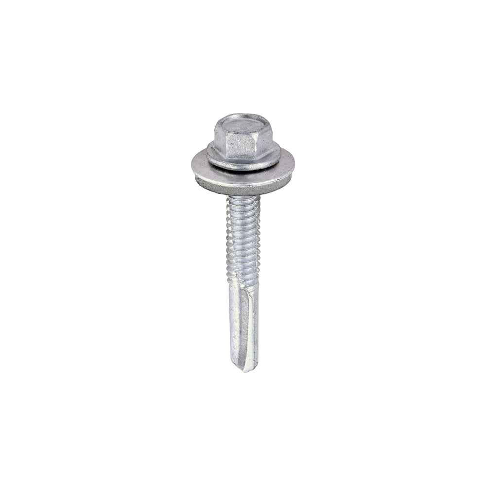TIMCO Self-Drilling Heavy Section Screws Exterior Silver with EPDM Washer - 5.5 x 38 - Image