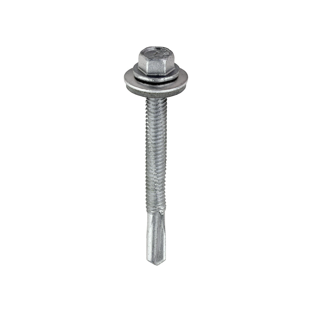 TIMCO Self-Drilling Heavy Section Screws Exterior Silver with EPDM Washer - 5.5 x 55 - Image