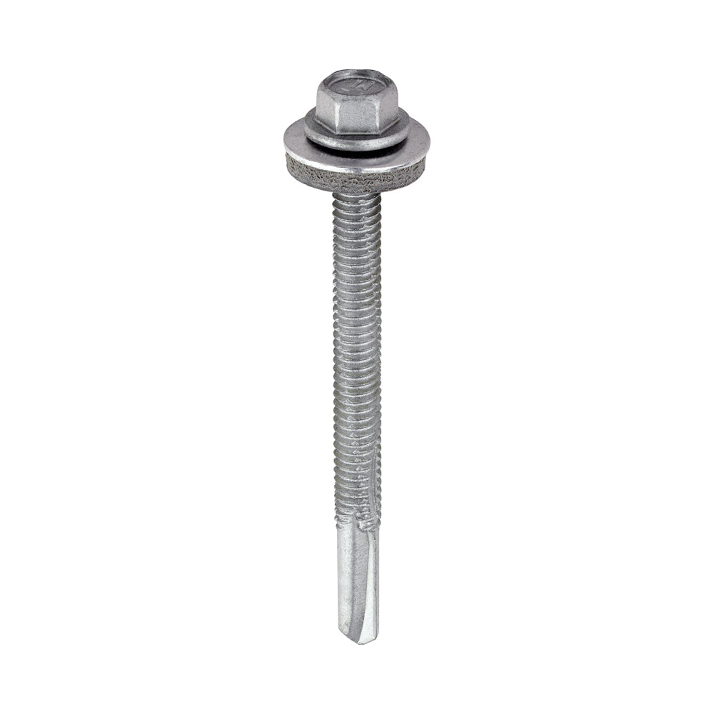 TIMCO Self-Drilling Heavy Section Screws Exterior Silver with EPDM Washer - 5.5 x 65 - Image