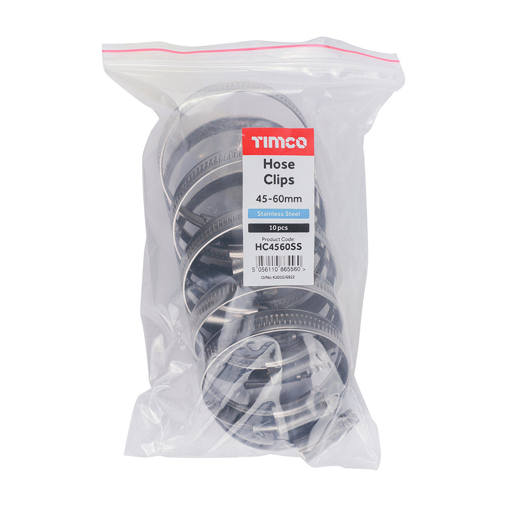 TIMCO Hose Clips A2 Stainless Steel - 45-60mm - Image