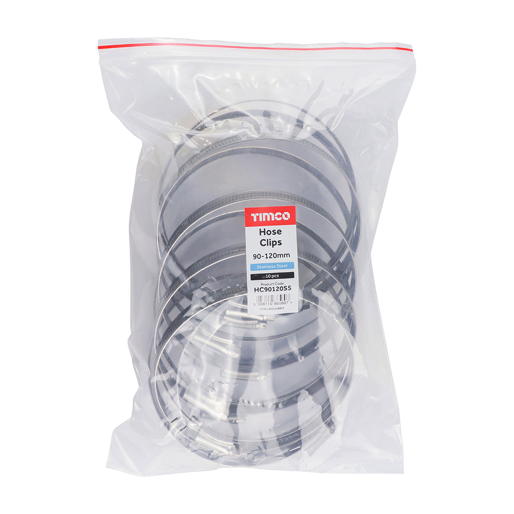TIMCO Hose Clips A2 Stainless Steel - 90-120mm - Image