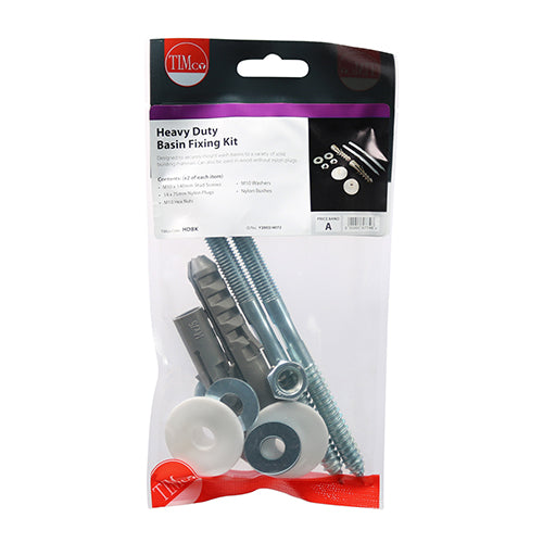 TIMCO Basin Fixing Kit Heavy Duty - Heavy Duty Kit - Image