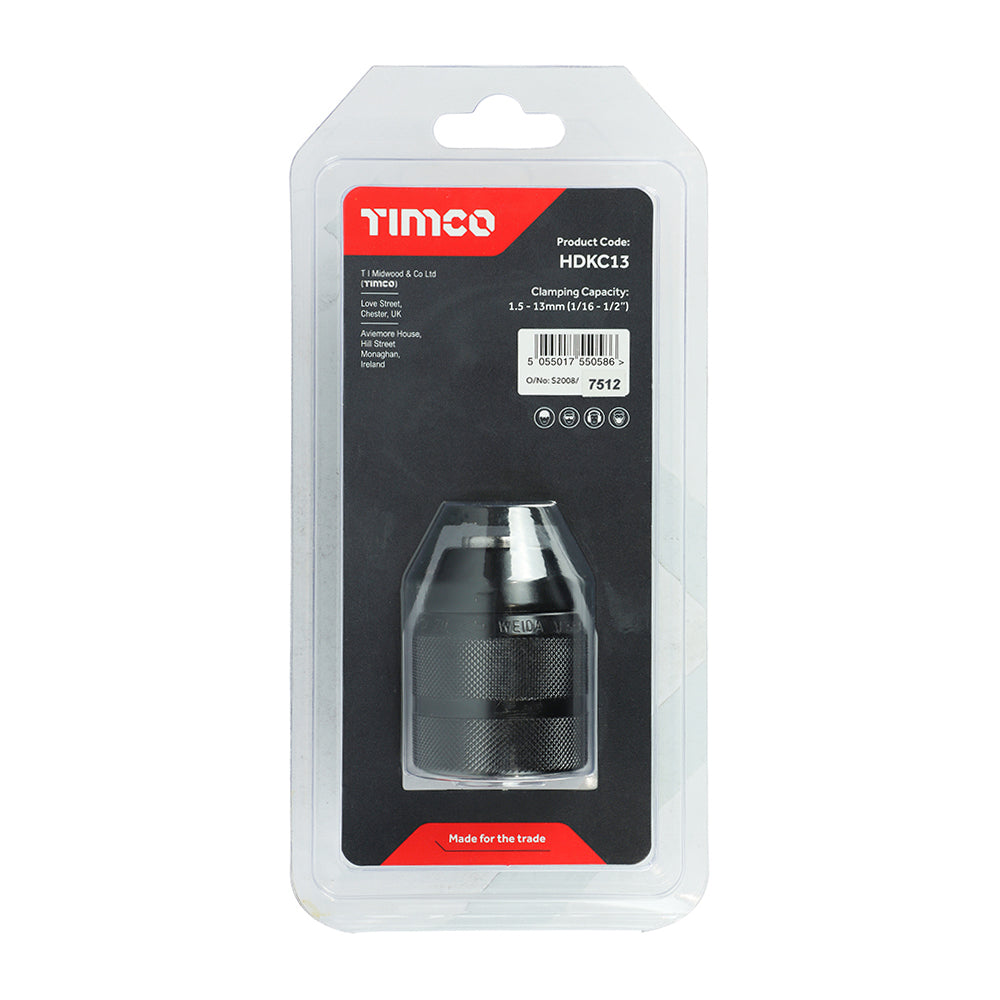 TIMCO Heavy Duty Keyless Chuck - 1/2" - Image