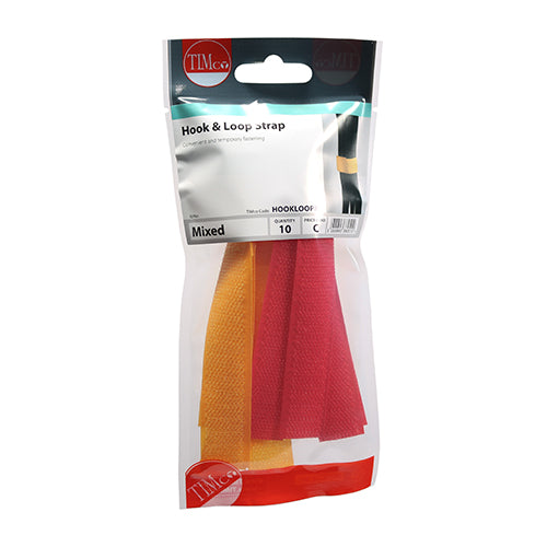 TIMCO Coloured Hook & Loop Straps - Mixed - Image